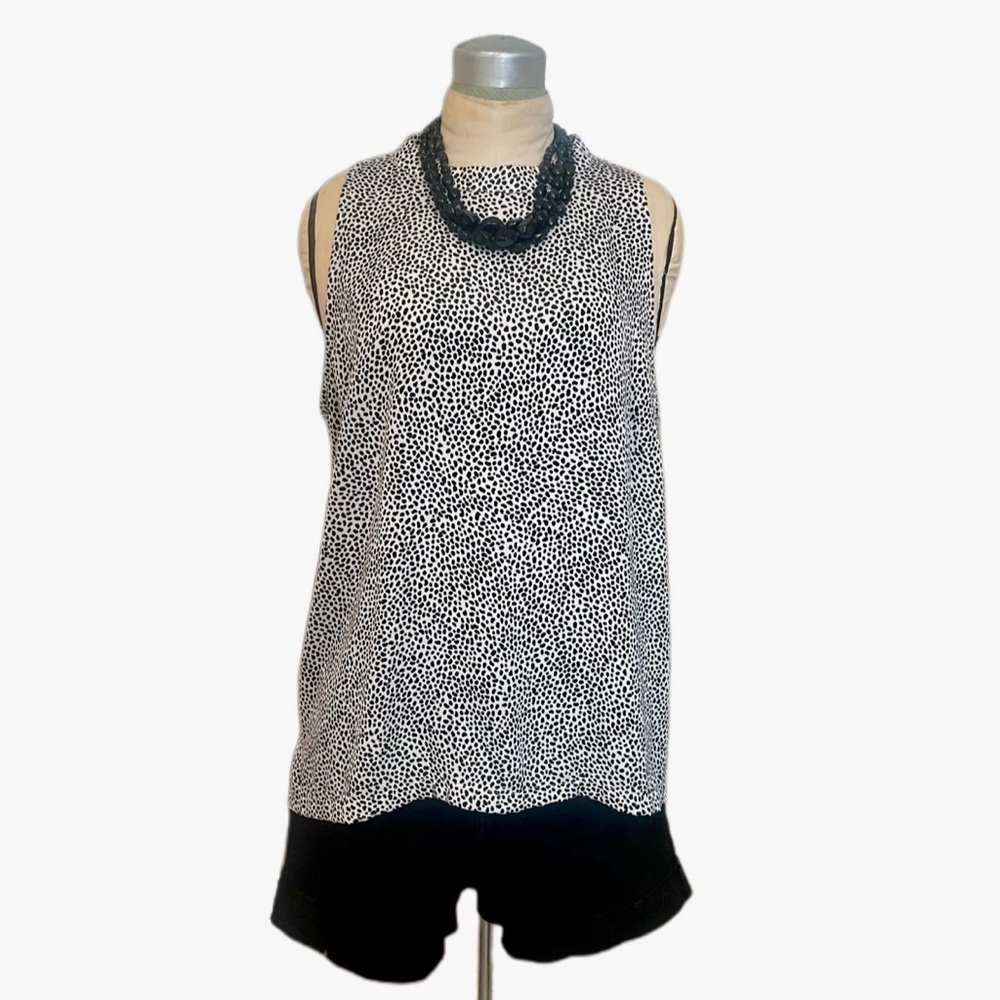 Worthington Dalmatian Print Sleeveless Top Size XXL